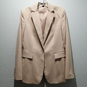 NWOT Express Full Lined One Button Blazer Jacket Color Cream - Size 8